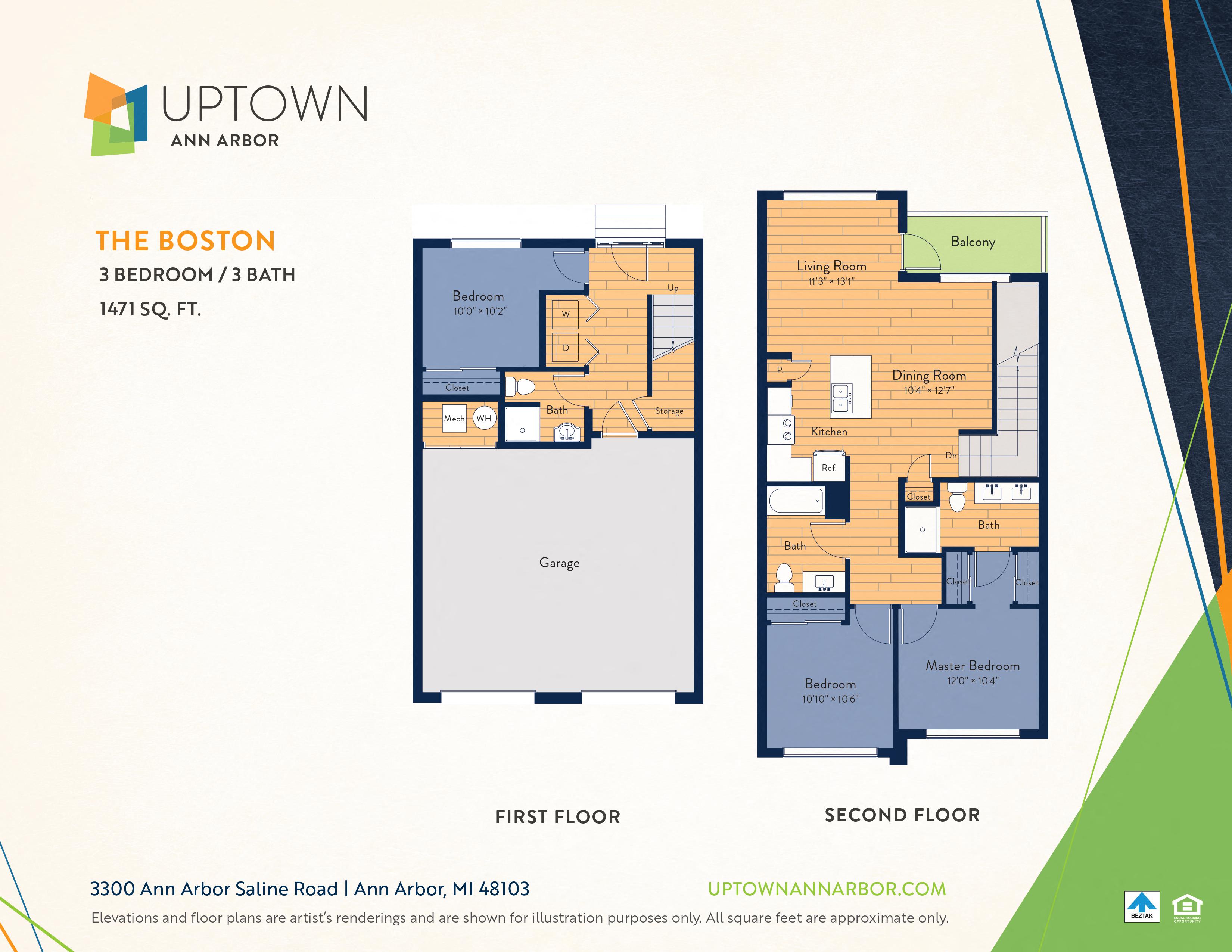 The Boston floor plan